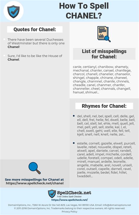 chanel spell|different ways to spell chanel.